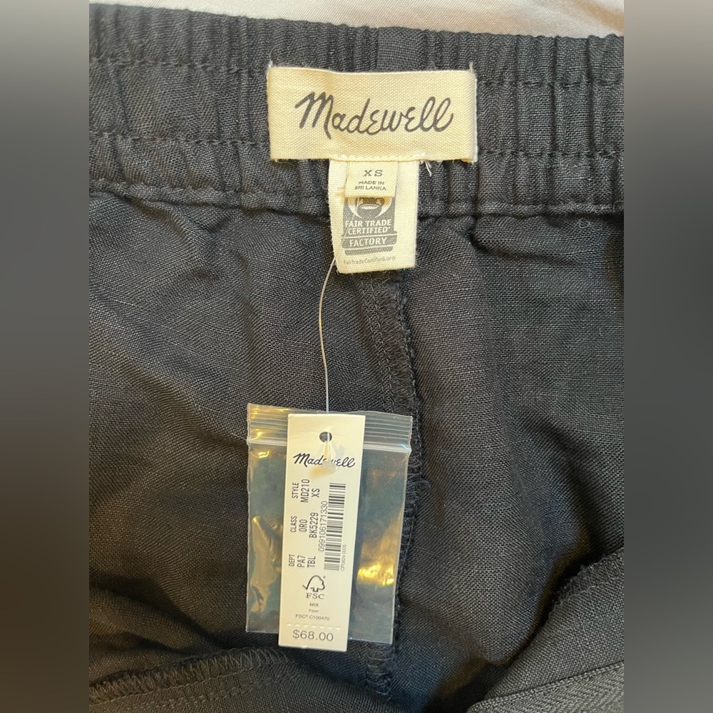 Madewell Women’s Pants, XS, Black